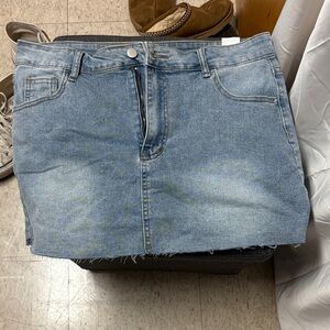Light Blue Denim Skirt